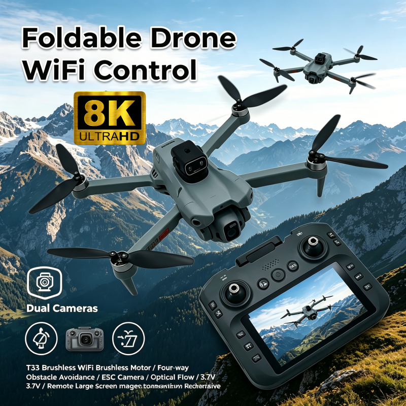 2026 New T33 RC Drone 8K Camer - огляд і ціна Drone Gimbal 3 Axis