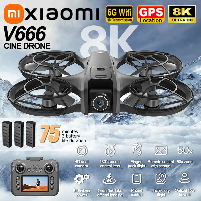 Xiaomi V666 Drone 8K Aerial HD - огляд і ціна Drone Gimbal 3 Axis