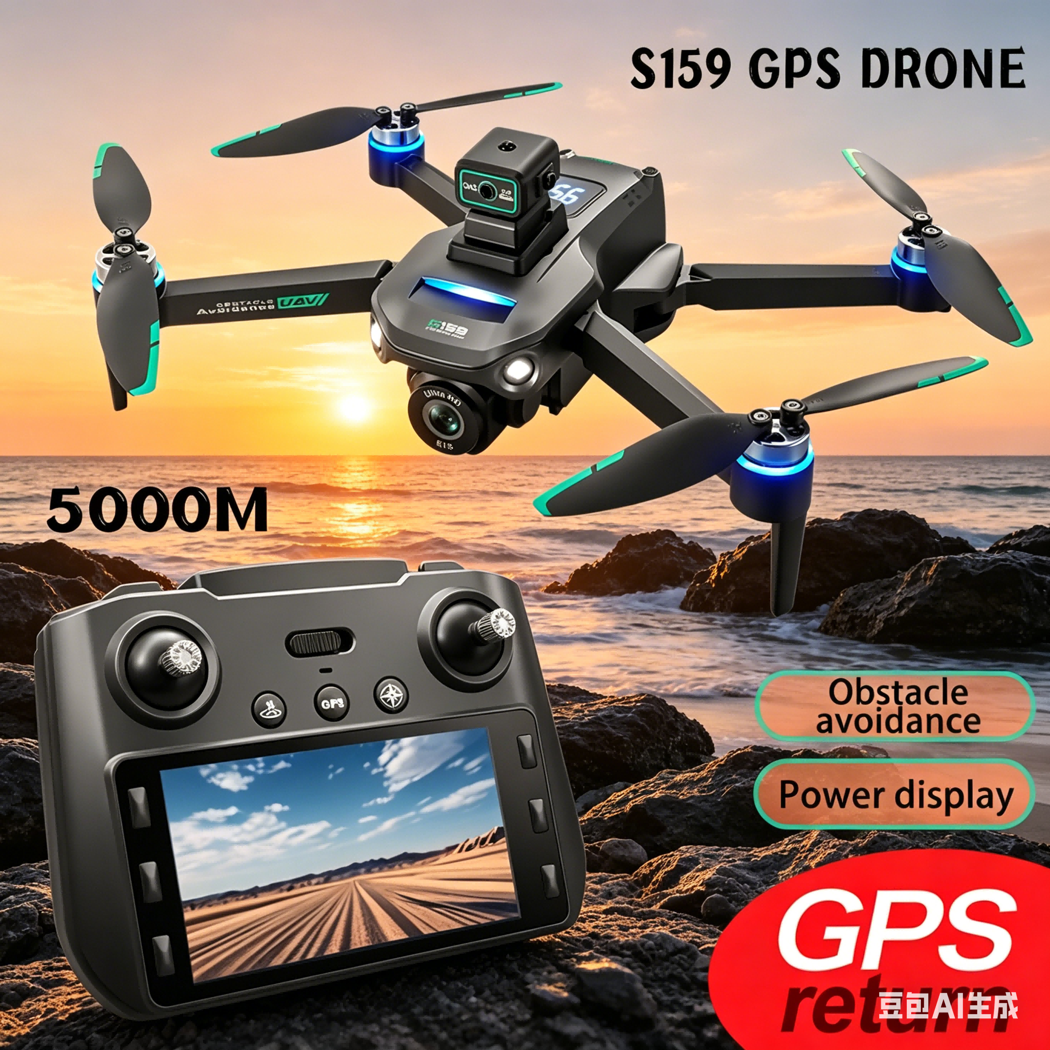 S159 GPS Drone 4K Profesional  - огляд і ціна Drone Gimbal Brushless