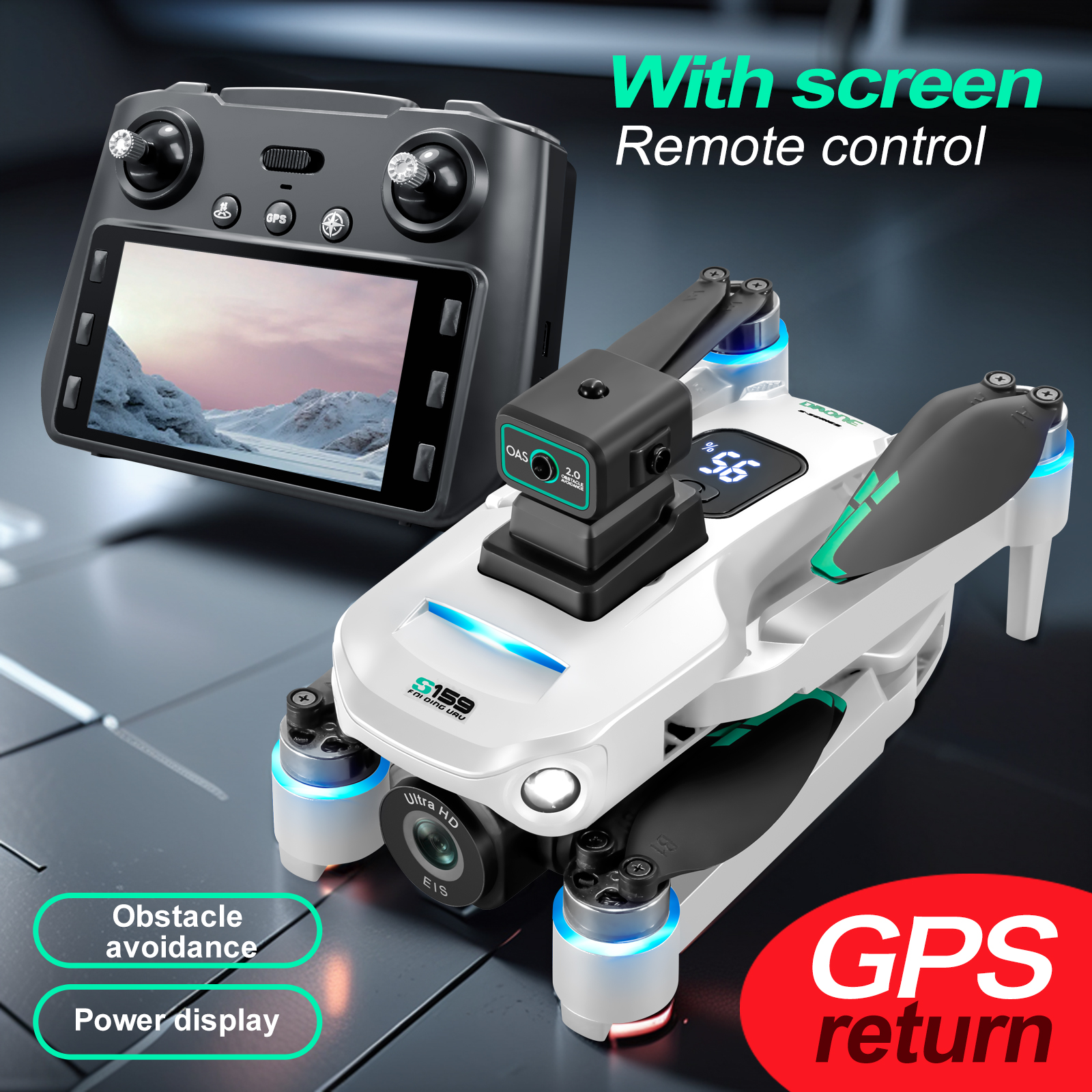 S159 GPS Drone 4K Profesional  - огляд і ціна Drone Gimbal Brushless